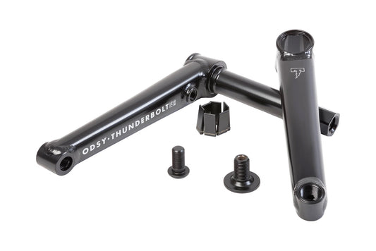 ODYSSEY THUNDERBOLT BMX CRANKS Rustproof Black 165mm